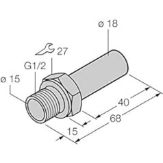 6870150 — FTCI-G1/2A4-D18/L068, Montagezubehör Durchflussmesser