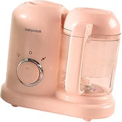 MagiDeal Babynahrungsmixer Dampfgarer Lebensmittelmühlen Maschine 300 W für Obst, Gemüse, Fleisch Langlebiges multifunktionales automatisches Kochen für, Rosa