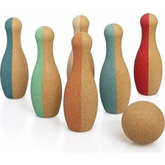 Korko Bowling Set Made of Cork with 7 Pieces, from 18 Months