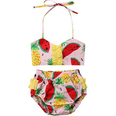 Briskym Baby Toddler Girls Watermelon Pineapple Print Beach Swimsuit Bikini Set