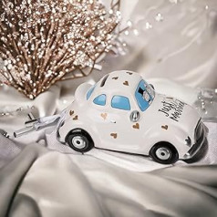 MIJOMA kāzu auto ietaupījumiem laulībā: oriģināla naudas kaste ar slēdzeni, tikko precējies ar keramiku — lieliska kāzu dāvana precētiem pāriem un uzkrājumu lapsām