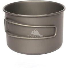 TOAKS Camping Titanium Pot Cup Bowl (375 ml, 450 ml, 550 ml, 650 ml, 700 ml, 750 ml, 900 ml), āra piknika pārgājienu titāna galda piederumi