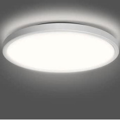 paurller Ultra Flat LED griestu gaisma apaļš plāns neitrāls balts 4000 K bērnu gaismas acu kopšanas līdzeklis CRI 98 RG0 diametrs 42 cm vannas istabas lampa vannas istabai guļamistaba gaitenis virtuve viesistaba balkons