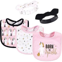 Hudson Baby Unisex kokvilnas priekšauti un galvas saite