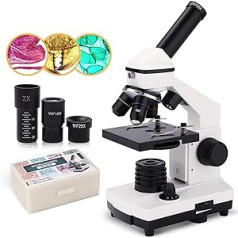 Monocular Microscope, 40X - 2000X for Kids, Adults and Students, Precision Biology Science Education Microscope with Kits