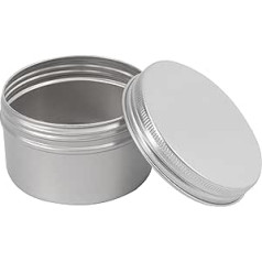 Giilayky Metal Candle Tins for DIY Candles, Metal Tins with Screw Lids for Candle Making, Crafts, Storage (Silver) Pack of 12