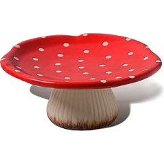 RESVUGA sēņu kūku statīvs, 9 punktu drošības keramikas displeja šķīvis, servēšanas galds, jauks šķīvis, makaroni vairāk