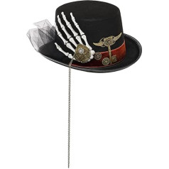 BPURB unisex Viktorijas laika steampunk top cepure gotiskā panka Helovīna kostīmu cepure vīriešiem un sievietēm