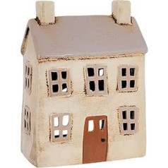 Village Pottery Adorable Ceramic Tea Light Holder in the House - Ceramic House Candle Holder Ornament