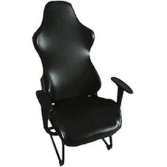 Zerci universālais datora krēsla pārvalks spēļu/sacīkšu krēsla aizsargpārvalks Mazgājams krēsla aizsargapvalks melns PU āda