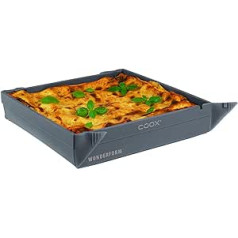 coox Wunderform Basic MQ in Grey, the First Foldable Tin Mould, Space-Saving Silicone Baking Mould, BPA-Free