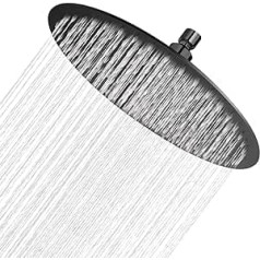 Ohotecy Rain Shower Head 12 Inch (30 cm) Stainless Steel Shower Head Rain Shower Head Stainless Steel with Anti-Limescale Nozzles 30 cm Large Round Rain Shower Number of Nozzles: 144