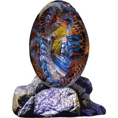 YueWan Lava Dragon Egg ar displeja pamata kristāla sveķu pūķa olu rotājumiem darbvirsmas dekorēšanai