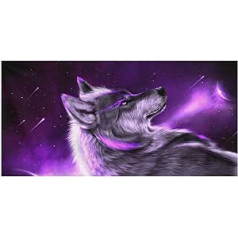 Showudesigns Wolf vannas dvieļi vannas istabai vannas dvielis Mīksts dvielis sporta zālei pludmales baseinam viesu lietošanai audums Spēcīgs absorbējošs Galaxy Animal Purple