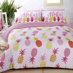 Rapport Ananas-Bettwäsche-Set, Polyester-Baumwolle, Mehrfarbig, King Size