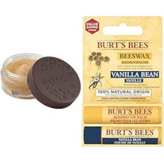 Burt's Bees 100% dabīgs barojošs lūpu skrubis, 7,08 g un lūpu balzami, lieliska vērtība ar divu jūsu iecienītāko divu iepakojumu, 100% dabīgs