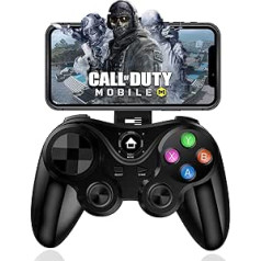 Wireless Game Controller for Android, Megadream MFi Bluetooth Mobile Gamepad Joystick for iOS/iPhone 13/Mini/13 Pro Max/12/11, for OnePlus/Xiaomi/Samsung/Motorola/Sony/Huawei D. irect Play (Black)