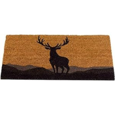 Garden Mile® Scottish Highlands Stag Scottish Highlands Neslīdošs durvju paklājs lietošanai iekštelpās un ārā - viegli tīrāms - 75x45 cm