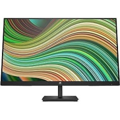 HP V27ie G5 FHD monitors 68,6 cm (27 collas), 1920 x 1080 pikseļi (16:9), 75 Hz, AMD FreeSync, Joypad OSD poga, zilās gaismas filtra režīms, VGA, HDMI 1.4, DisplayPort 1.2, videi draudzīgs, melns