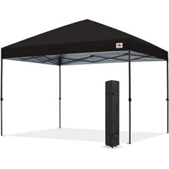 ABCCANOPY 3x3M Pavillon wasserdicht Pop-Up Gartenpavillon Festival Sonnenschutz, Central Lock-Serie, Schwarz