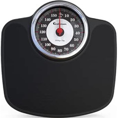 Adamson A27 Analogue Scales - Up to 160 kg, Non-Slip Rubber Surface, Extra Large Numbers, High Precision Personal Scales Analogue, Durable, 20-Year Support for Household, Bedroom, Bathroom