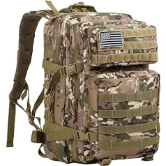 Supersun Military Tactical Mugursoma Molle Bag 45L, daudzkrāsains