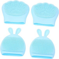 Popetpop iepakojums, kurā ir 16 Rabbit Ears sejas tīrīšanas birste, manuāla sejas tīrīšanas birste, sejas tīrīšanas līdzeklis no silikona, sejas losjons sievietēm, Miss silikagels, kaķa ķepa, matēta