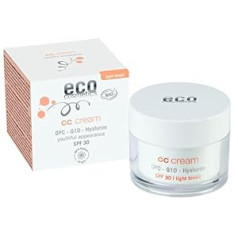 Eco Cosmetics CC Cream Q10 ar LSF 30, hell getönt