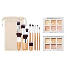 Pure Vie 6 Colors Korektoru komplekts, Krēmveida kontūru izceļošs Korektors Krēms Contour Corrector Kamuflāžas palete profesionālai un ikdienas lietošanai, lai segtu tumšos lokus, plankumus + 11 gabaliņus grima