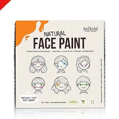 Biokidd Набор для макияжа BioKidd Face Paint для детей, органический натуральный детский макияж для чувствительной кожи, бодиарт, палитра для макияжа, 