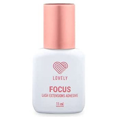 P-Beauty LOVELY Focus skropstu līme (11 ml, krāsa: melna) Zibens ātra līme, žūšanas laiks: 0,5 sekundes, 8 nedēļu adhēzija, izturīga, profesionālai skropstu pieaudzēšanai, pieaudzēšanas līme