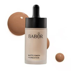 Babor Make Up Matte Finish tonālais krēms, viegls un matēts tonālais krēms ar serumu, vidēji līdz augsts pārklājums, noslēpj nelīdzenumus, 30 ml