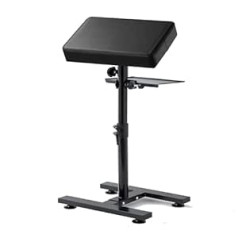 Andnice Tattoo Armrest Stand Leg Rest Bracket H-Base Height Adjustable Tilt Black Leather Pad with Tattoo Accessories Storage Board Professional High Performance Iron Equipment TA095