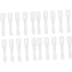 Frcolor Pack of 200 Hair Removal Scrapers Mixing Spoons for Cream Disposable Makeup Spoons Makeup Applicators for the Face Silicone Squeegee Silicone Scraper Makeup Spatula Mask Wand White Cosmetics