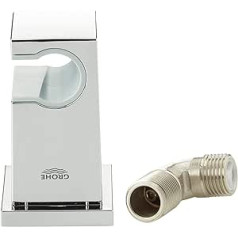 GROHE Euphoria Cube — Wandanschlussbogen (1/2", ar Wandbrausehalter, langlebige Oberfläche), hroms, 26370000