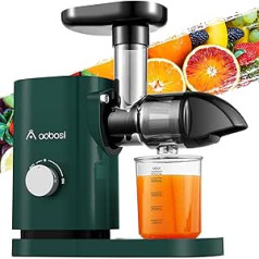 Aobosi Slow Juicer Vegetable and Fruit Professional Juicer with Quiet Motor & Reverse Function & Juice Jug & Cleaning Brush, BPA-Free (150 Watt/Green)