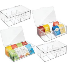 mDesign tējas kaste – praktiska, sakraujama tējas maisiņu uzglabāšanas kaste – arī kā virtuves uzglabāšanas kaste