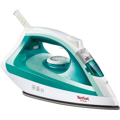 Tefal FV1710 Virtuo Steam Iron | 1800 Watt | 80 g/min Steam Boost | 20 g/min Continuous Steam | Ergonomic Steam Trigger | Non-Stick Soleplate | Vertical Steam Smoothing | White/Turquoise