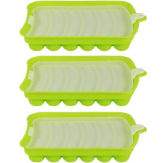 Sausage Mould Hot Dog Mould Making Silicone Makers Tool Baking Tools, 3 Pieces Dogs Diy Ham Baby Food Supplement Tools, Silicone, Green