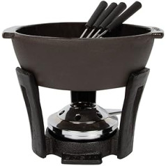 Boska Cheese Fondue Set Party Pro/Dinner for Two / 900 ml / Cast Iron / Black / 200 x 180 x 60 mm