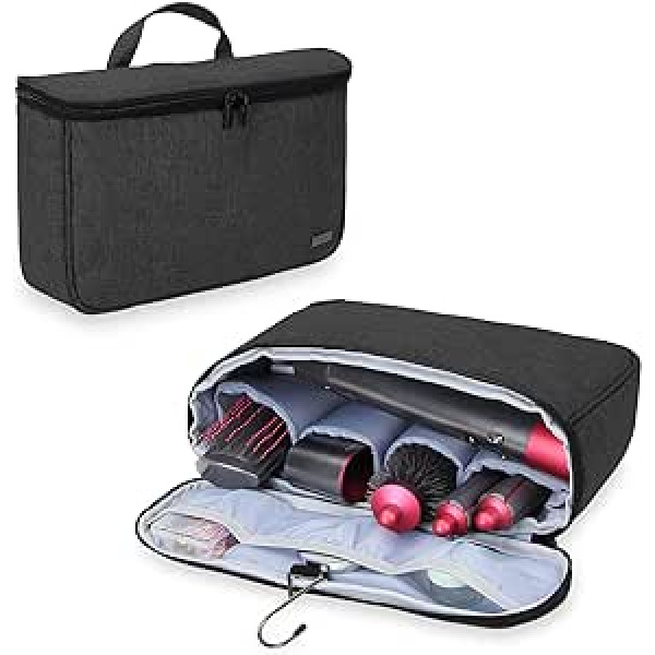 Teamoy Travel bag for Dyson Airwrap hairstyle tool and extensive accessories.