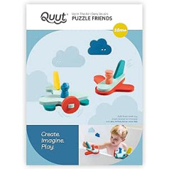 Quut Puzzle Friends In the Air — Rotaļlieta mazuļa vannai no 10 mēnešiem — Spēles mazuļu peldēšanai — veicina motoriskās prasmes un iztēli
