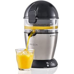 Automatic Citrus Juicer (One Button to Use) No Spills, No Splash, Easy Cleaning. Orange and Grapefruit Press for Freshly Squeezed Juice, Stainless Steel, 50W, 400ml, Fridja f900