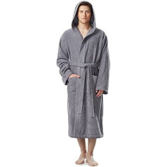 Arus Bathrobe-Pacific for Men and Women with Hood, Extra Long, 100% Cotton Terrycloth, House Coat, Dressing Gown, Sauna Gown