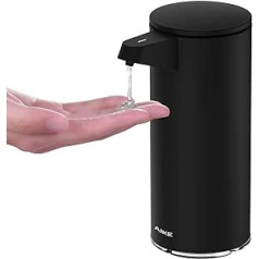 AIKE Soap Dispenser Automatic Stainless Steel with Infrared Sensor, 280 ml, Non-Contact Automatic Soap Dispenser, USB Charging, IPX7 Waterproof