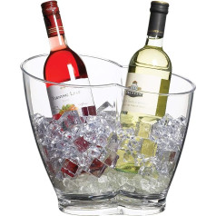 Bar Craft Clear Acrylic Double Sided Drinks Pail / Cooler