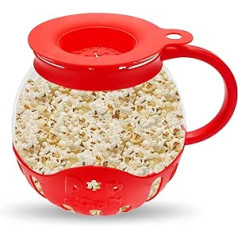 CALA VERDE - Microwave Popcorn Bowl Collapsible Silicone Microwave Popcorn Glass Container Dishwasher Safe High Temperature Resistant