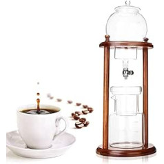 Ledus kafijas automāts, koka ūdens pilienveida kafijas automāts, atkārtoti lietojami stikla filtra instrumenti, 600 ml