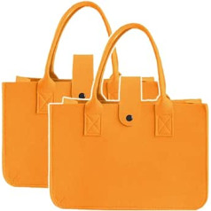 Felt Bags Shopper 2 Pieces Lockable Shopping Bag with Handle Felt Shopping Bag Foldable Versatile Carry Bag Felt Shopper