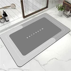 50 x 80 Super absorbējošs grīdas paklājiņš, netīrumus atgrūdošs grīdas paklājs vannas istabai, neslīdošs virtuves paklājs, vannas paklājiņš, neslīdošs, mazgājams, mikrošķiedras vannas paklājiņš, vannas istabas paklājiņš, mājas